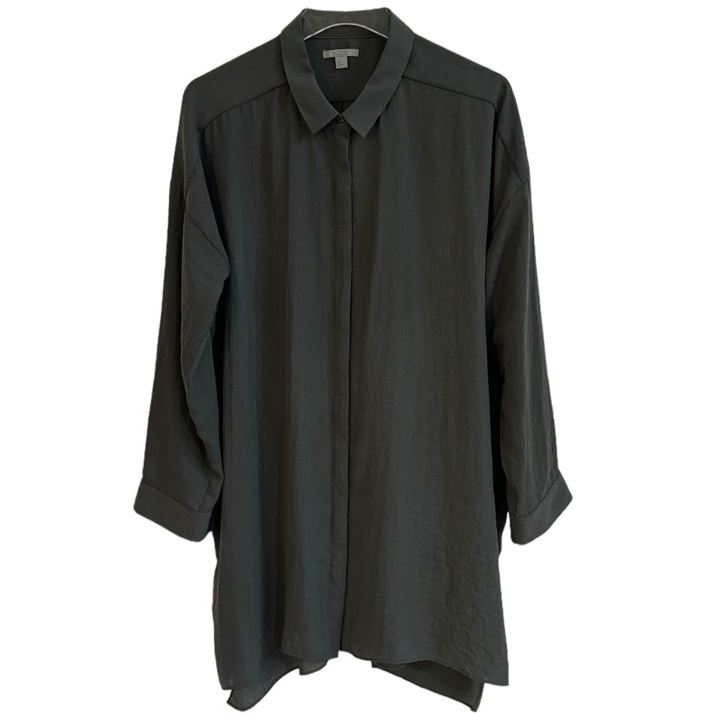 COS Gray Long Sleeve Shirt Dress